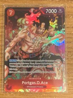 Portgas D Ace OP02-013 SEC Alt Art Paramount War One Piece Card Game - Image 1