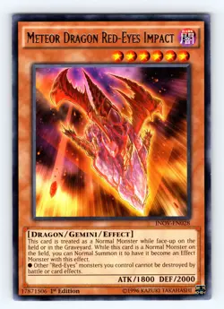 Yugioh Meteor Dragon Red-Eyes Impact INOV-EN028 Rare - NM 💎 - Image 1