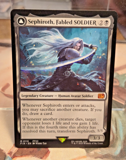 M 0115 Sephiroth, Fabled SOLDIER NM MTG Card Final Fantasy Rare Black FFVII - Image 1