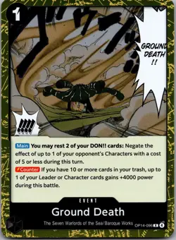 Ground Death OP14-096 The Azure Sea's Seven Foil One Piece NM A13 - Image 1