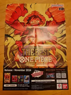 One Piece Card Game Promo Poster The Best PRB-01 NEW UNUSED A1 size Bandai Namco - Image 1