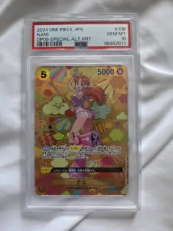One Piece 2024 Nami OP08-106 Alt Art SP Japanese GEM MINT PSA 10 - Image 3