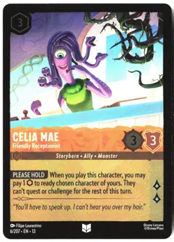 Disney Lorcana TCG Celia Mae - Friendly Receptionist 6/207 Uncommon Foil Attack - Image 1