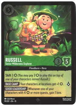 Disney Lorcana TCG Russell - Senior Wilderness Explorer 79/207 Super Rare Foil A - Image 1