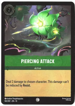 Disney Lorcana TCG Piercing Attack 102/207 Common Foil Attack Of The Vine - Image 1