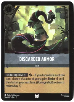 Disney Lorcana TCG Discarded Armor 204/207 Common Foil Attack Of The Vine - Image 1