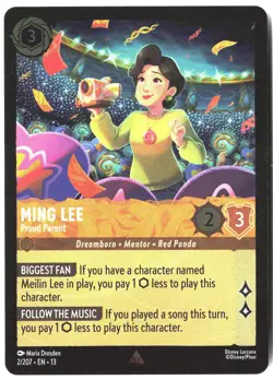 Disney Lorcana TCG Ming Lee - Proud Parent 2/207 Rare Foil Attack Of The Vine - Image 1