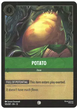 Disney Lorcana TCG Potato 105/207 Common Foil Attack Of The Vine - Image 1