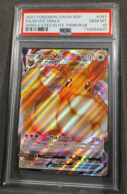 POKEMON CARD EEVEE VMAX 87 BLACK STAR PROMO #87 GRADED PSA 10 GEM MINT 087 - Image 1