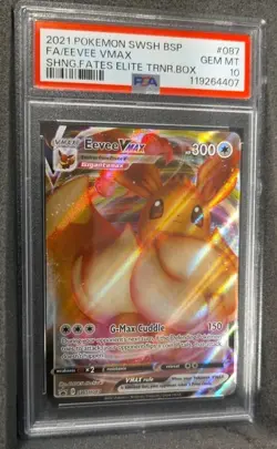 POKEMON CARD EEVEE VMAX 87 BLACK STAR PROMO #87 GRADED PSA 10 GEM MINT 087 - Image 2
