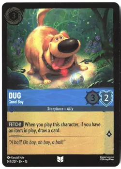 Disney Lorcana TCG Dug - Good Boy 144/207 Uncommon Foil Attack Of The Vine - Image 1