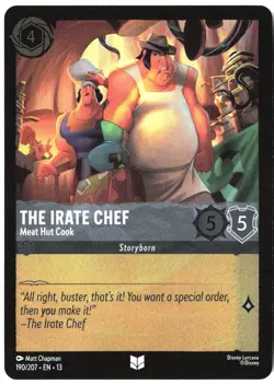 Disney Lorcana TCG The Irate Chef - Meat Hut Cook 190/207 Uncommon Foil Attack O - Image 1