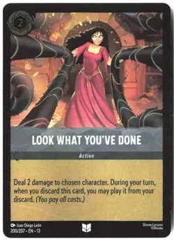 Disney Lorcana TCG Look What You've Done 200/207 Uncommon Foil Attack Of The Vin - Image 1