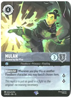 Disney Lorcana TCG Mulan - Created by the Vine 224/207 Epic Foil Attack Of The V - Image 1