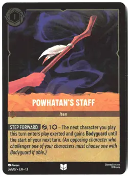 Disney Lorcana TCG Powhatan's Staff 36/207 Uncommon Foil Attack Of The Vine - Image 1