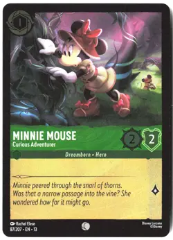 Disney Lorcana TCG Minnie Mouse - Curious Adventurer 87/207 Common Foil Attack O - Image 1