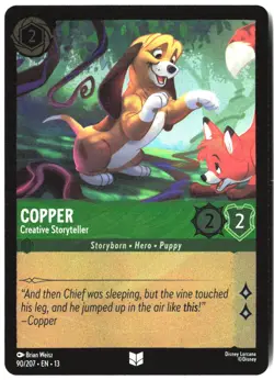 Disney Lorcana TCG Copper - Creative Storyteller 90/207 Uncommon Foil Attack Of - Image 1
