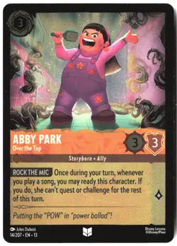 Disney Lorcana TCG Abby Park - Over the Top 14/207 Uncommon Foil Attack Of The V - Image 1