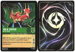 Disney Lorcana TCG Tod & Copper - Best of Friends 94/207 Rare Foil Attack Of The - Image 3