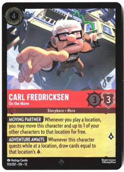 Disney Lorcana TCG Carl Fredricksen - On the Move 113/207 Super Rare Foil Attack - Image 1