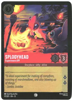 Disney Lorcana TCG Splodyhead - Experiment 619 117/207 Common Foil Attack Of The - Image 1