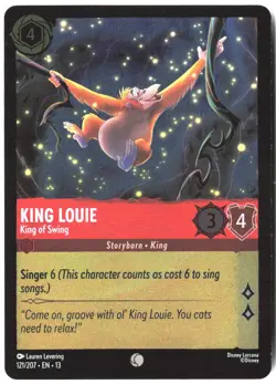 Disney Lorcana TCG King Louie - King of Swing 121/207 Common Foil Attack Of The - Image 1