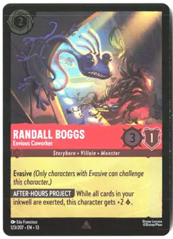Disney Lorcana TCG Randall Boggs - Envious Coworker 123/207 Rare Foil Attack Of - Image 1