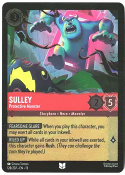 Disney Lorcana TCG Sulley - Protective Monster 128/207 Uncommon Foil Attack Of T - Image 1