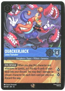 Disney Lorcana TCG Quackerjack - Loony Toymaker 147/207 Legendary Foil Attack Of - Image 1
