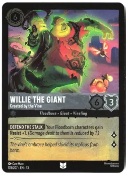 Disney Lorcana TCG Willie the Giant - Created by the Vine 178/207 Uncommon Foil - Image 1