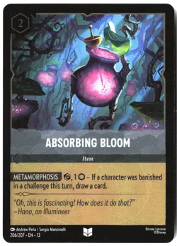 Disney Lorcana TCG Absorbing Bloom 206/207 Uncommon Foil Attack Of The Vine - Image 1