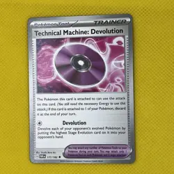 Technical Machine: Devolution Trainer Paradox Rift Pokemon Card NM - Image 1