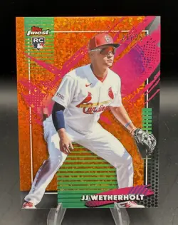 2026 Topps Finest JJ Wetherholt Rare Orange Mini Diamond Refractor /25 - #269 RC - Image 1