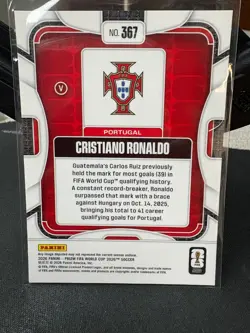 2026 Panini Prizm Fifa World Cup - Base Variation Cristiano Ronaldo #367 RARE - Image 3