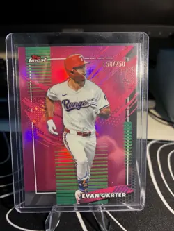 2026 Topps Finest Baseball Evan Carter Rare Pink /250 - Image 1