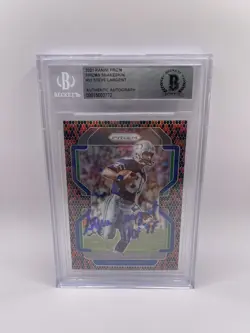 Steve Largent Signed 2020 Panini Prizm #51 Snakeskin SSP Beckett Auto RARE - Image 1