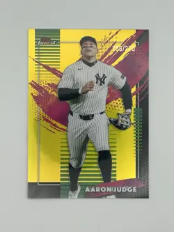 2026 Topps Finest #299 Aaron Judge Rare Yellow Refractor #191/275 (RC) - Image 3