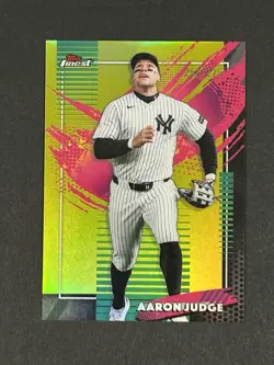 2026 Topps Finest #299 Aaron Judge Rare Yellow Refractor #191/275 (RC) - Image 5