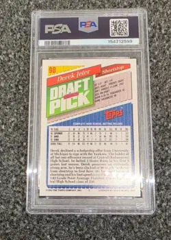 1993 Topps Derek Jeter #98 PSA 9 - Image 2