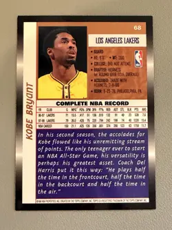 Kobe Bryant 1998-99 Topps #68 Los Angeles Lakers - Image 2