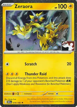Zeraora (Cosmos Holo) 078/182 Rare Prize Pack Series Cards Pokemon Near Mint - Image 1