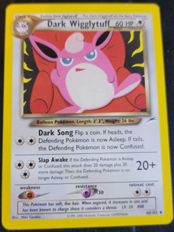 Dark Wigglytuff # 40/105 Neo Destiny Set Pokemon Trading TCG Rares Game Cards LP - Image 1