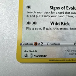 Pokemon TCG Eevee SWSH042 SWSH: Sword & Shield Promo Cards Holo NM - Image 5