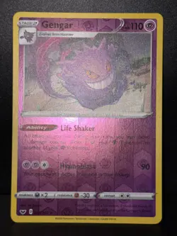 Gengar 085/202 SWSH Sword & Shield Rare Reverse Holo Pokemon Card NM - Image 2