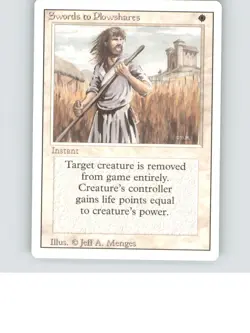 Swords to Plowshares Uncommon Revised Edition Lightly played b3-727 - Image 1