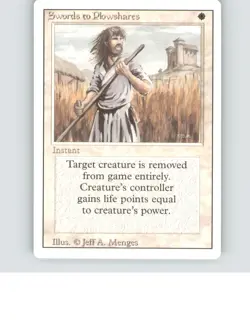 Swords to Plowshares Uncommon Revised Edition Lightly played b3-724 - Image 1