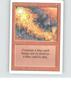 Red Elemental Blast Common Revised Edition Lightly played b3-924 - Image 1