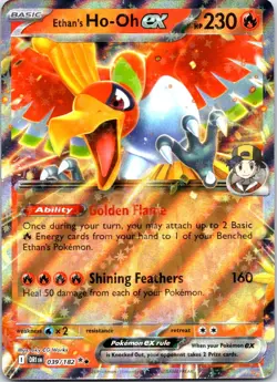 Ethan's Ho-Oh ex 039/182 Holo Double Rare Prize Pack Series Cards Pokemon NM - Image 1