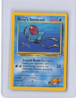 Misty's Tentacool - 57/132 Gym Heroes - Pokemon TCG - 2000 - Image 1