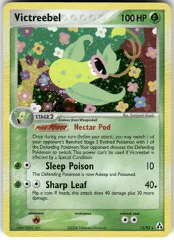 Victreebel 13/92 Holo Rare Legend Maker Pokemon Moderately Played BC Of Dent - Image 1